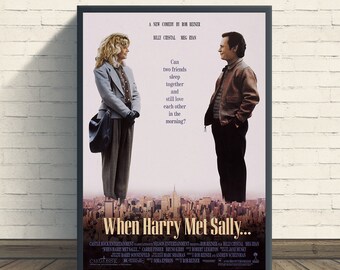 When Harry Met Sally Movie Poster Print, Room Decor, Movie Art, Gifts for Him/Her, Movie Print, Art Print
