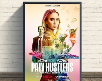 Pain Hustlers Movie Poster | Vintage Retro Art Print | Wall Art Print |Home decor