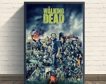 Affiche du film The Walking Dead - Impression haute qualité - Art mural - Cadeaux pour lui/elle - Décoration d'intérieur - Décoration murale - Cadeau unique