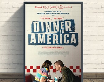 Dinner in America Film Poster | Vintage Retro Kunstdruck | Wand Kunst Druck | Wohnkultur