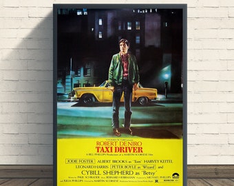 Taxi Driver Movie Poster - High Quality Print - Wall Art - Gifts for Him/Her - Home Decor - Wall Decor - Unique gift