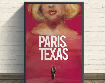 Affiche du film Paris Texas | impression d'art rétro vintage | Impression d'art mural | Décoration d'intérieur