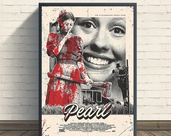 Impression d'affiche de film Pearl, décoration de chambre, oeuvre d'art de film, cadeaux pour lui/elle, impression de film, impression d'art