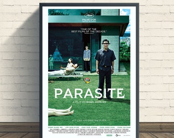 Impression d'affiche de film parasite, décoration de chambre, oeuvre d'art de film, cadeaux pour lui/elle, impression de film, impression d'art