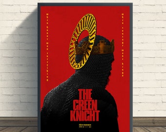 Impression d'affiche de film The Green Knight (2021), décoration de chambre, oeuvre d'art de film, cadeaux pour lui/elle, impression de film, impression d'art