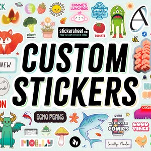 Stickers de forme personnalisés - Stickers uniques découpés dans n'importe quelle forme - Oeuvre d'art entièrement personnalisable