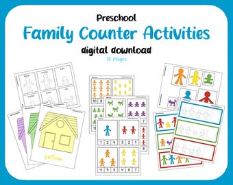 Matemáticas para preescolares ~ Actividades de contar en familia