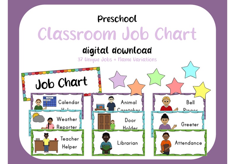 Classroom Job Chart - Etsy