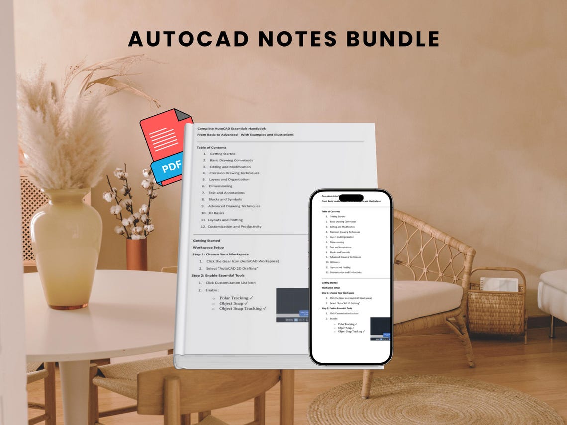Autocad Beginner's Guide: Engineering CAD Ebook (PDF) - Etsy
