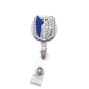 Freedom Wings Badge Reel - Anime ID Holder, Retractable Badge Reel for Nurses, Office Staff, MD, Tech, Medical Workers, Gift Idea, AOT