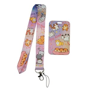 Adorable ‘Be Kind’ Lanyard with ID Badge Holder - Puppies and Kittens, Cute Pet Design, Office Accessory, Keychain, Teacher Gift, RN, RDMS