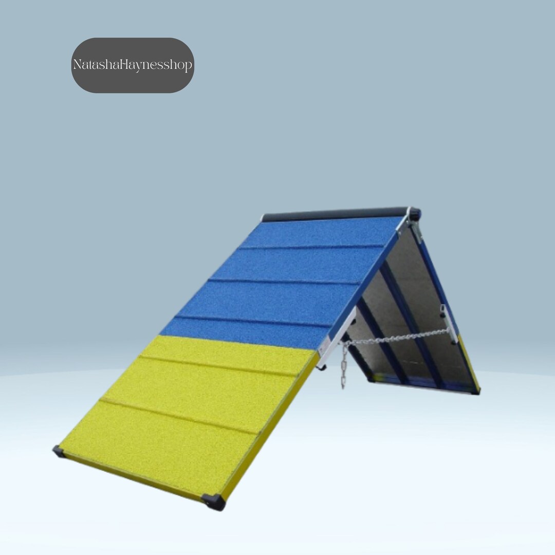 5' Aluminum Dog Agility Aframe With Rubber Coating, for Pet, Gift for Pet Lovers, Ramp, Dog