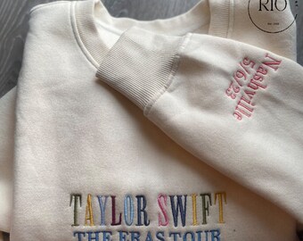 Gesticktes Tay Lor Swiftie The EEras Tour Crewneck T-Shirt/Hoodie/Sweatshirt