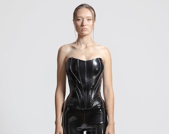 vinyl bustier top