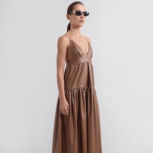 Brown Latex Dress - Etsy Brown Latex Dress - Etsy