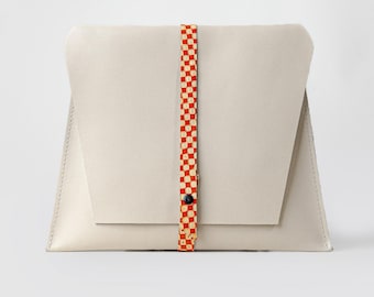 Handmade Italian Leather Clutch | Genuine Leather Bag | Minimalist Evening Purse | Soft Leather Pouch | Gift for Her | Artisan Handbag