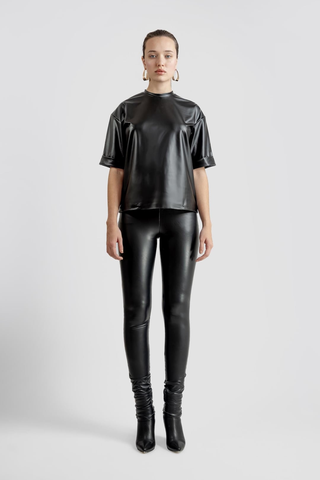 Indiebeautie Faux Leather Shirt