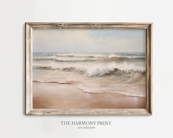 Timeless Artwork of Crashing Waves on the Shoreline - Stunning Ocean Artwork, Perfect Woman's Housewarming Gift
