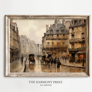 Paris France Watercolor Artwork | Showcasing Beautiful Paris Architecture, Perfect Gift for Lover of French Artwork, Living Room Decor