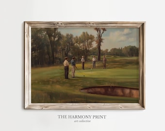 Vintage Golf Course Print: Classic Boys Sports Artwork