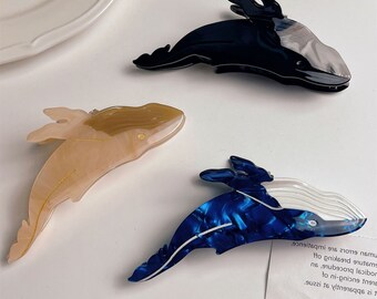 Whale Hair Clips, Resin Hair Clips, Cute Hair Accessories, Hair Accessories, Perfect Gift for Her