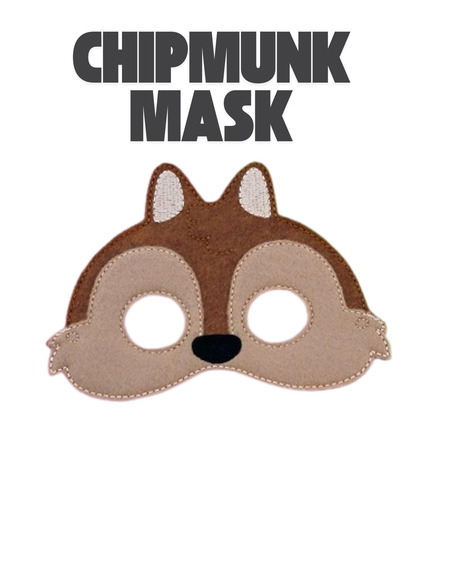 Chipmunk Mask CHIPMUNK ITH Halloween Mask Embroidery Design - Etsy