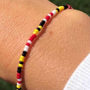 Maryland Beaded Bracelet, Maryland Flag Theme Bracelet, Maryland Terps Bracelet, Maryland Pride Bracelet, Handmade Necklace Choker Bracelet