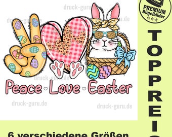 Iron-on picture "Pease-Love-Easter" Easter