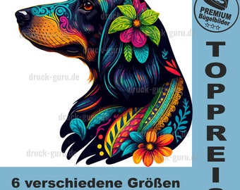 Bügelbild "Flower Dog"