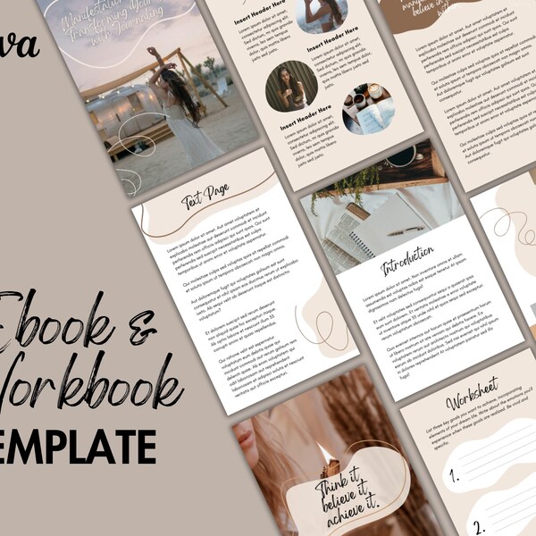 Creative Canva Ebook Template: Lead Magnet | Course Creator | Modern Workbook | Coaching Guide Book