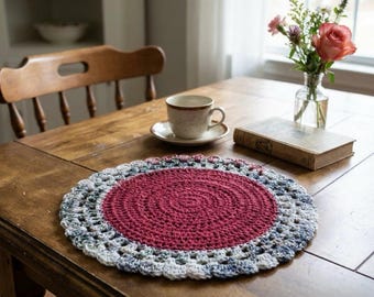 Patroon gehaakte placemat pdf | Eenvoudig modern tafeldecor | Direct downloaden