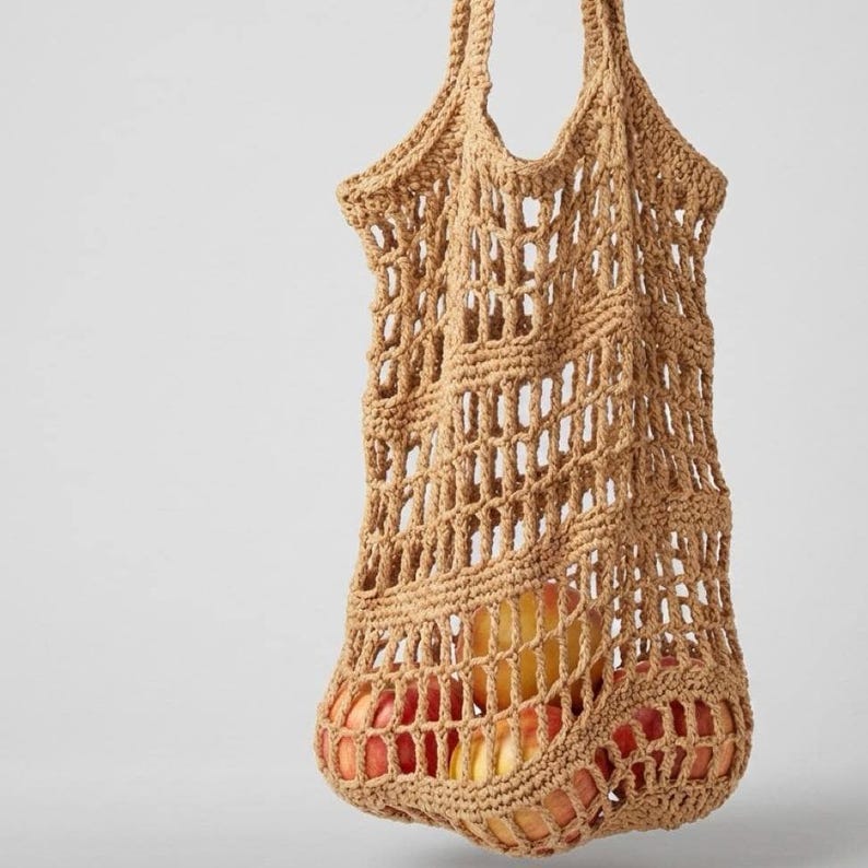Crochet Market Bag Pattern | Eco-friendly Reusable Tote (PDF Download ...