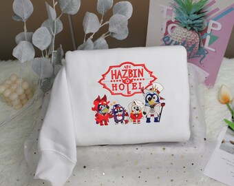 Hazbin Hotel Friend  Embroidery Sweatshirt, Hazbin Hotel Characters Shirt, Hazbin Hotel Fan Unisex T-shirt Sweatshirt Hoodie