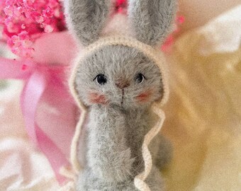 Jouets lapin en peluche, lapin duveteux, mignon lapin amigurumi, lapin de Pâques, jouet amigurumi lapin, jouets amigurumi pour bébé, cadeaux de joyeux anniversaire