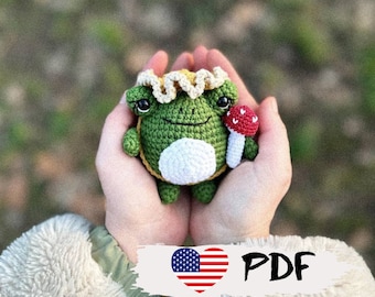 Crochet frog Mushroom amigurumi pattern Amigurumi animals Crochet pattern Amigurumi pattern