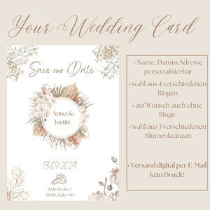 Boho Wedding Card