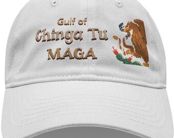 Chinga Tu MAGA Hat Funny Mexican Hat with Eagle Snake USA Colors | Anti MAGA Political Hat | Mexican Pride Bold Statement Cap