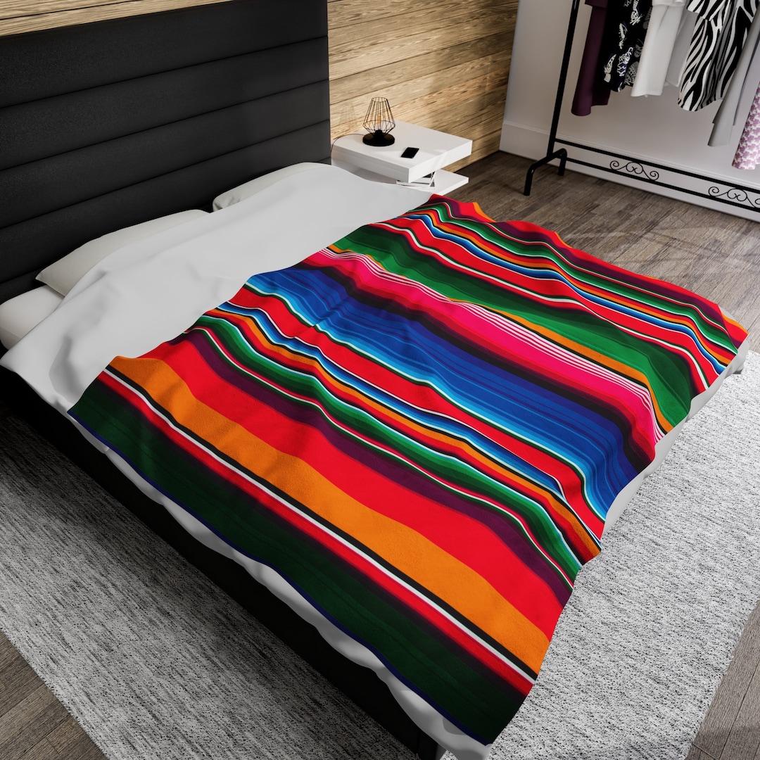 Pattern Print Mexican Serape Blanket Baja Comfy Winter Boots