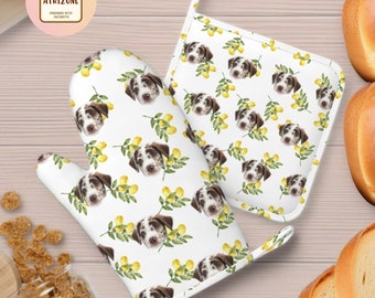 Customized Pet Face Silicone Oven Mitt, Personalized Photo Heat Resistant Gloves, Silicone Oven Gloves, Dog Lover Gift, Dog Custom Oven Mitt