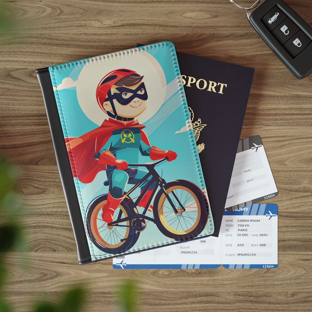 Passport Cover for Kids Superhero Theme Passport Cover for Boys Cartoon ...