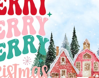 Bellissimo nuovo biglietto di Natale, auguri di stagione, Natale rosa, Natale rosa e verde, albero di Natale, biglietto di Natale stampabile in bundle economico