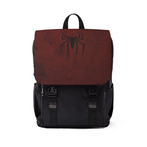 Spinne | Mann | Rot | Schwarz | Schulter Rucksack