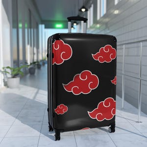 Cloud Design Suitcase for Travel Enthusiasts - Anime Inspired Luggage, Perfect Gift for Holidays, Stylish Cosplay Bag, Unique Travel Case,