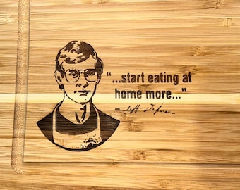 Tabla de cortar, tabla de cortar de madera, Jeff Dahmer, Jeffrey Dahmer, regalo de broma,