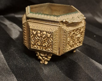 Vintage Ormolu Jewelry Casket