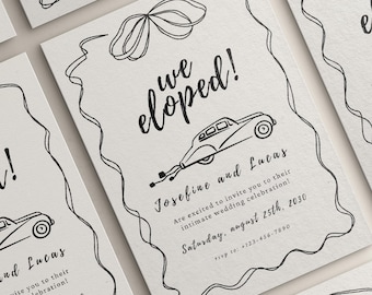 Elopement Invitation, Nothing Fancy Just Love, Elopement Announcement, Wedding Invitation, Intimate Wedding Engagement Party Invitation