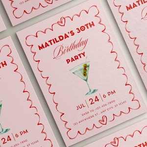 Geburtstagseinladung, 30.Geburtstagskarte, 30.Party einladen, Bearbeitbare Geburtstagsfeiereinladung, Printable Canva, DIY, 28