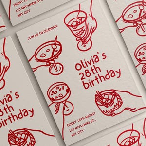 Birthday Invitation, 28th Birthday Card, 28th Party Invite, Editable Birthday Party Invitation, Printable Canva Template, 29th, 26th, 24th
