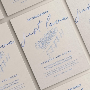 Nichts Besonderes Nur Liebe Elopement Einladung, Elopement Ankündigung, Hochzeitseinladung, intime Hochzeit Verlobungsfeier Einladung