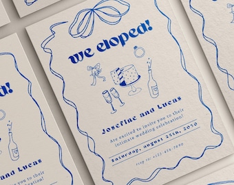 Elopement Invitation, Nothing Fancy Just Love, Elopement Announcement, Wedding Invitation, Intimate Wedding Engagement Party Invitation